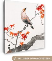 Toile Peinture Vintage - Vogel - Arbre - Érable du Japon - 90x90 cm - Décoration murale