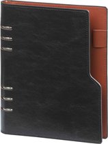 Kalpa 1016-60 Clipbook Hervulbare A5 6 Ringband Agenda Pull -up zwart 1 week per 2 paginas 2024-2025-2026