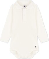 Petit Bateau Katoenen body met lange mouwen en polokraagje voor baby's Jongens Rompertje - Maat 86