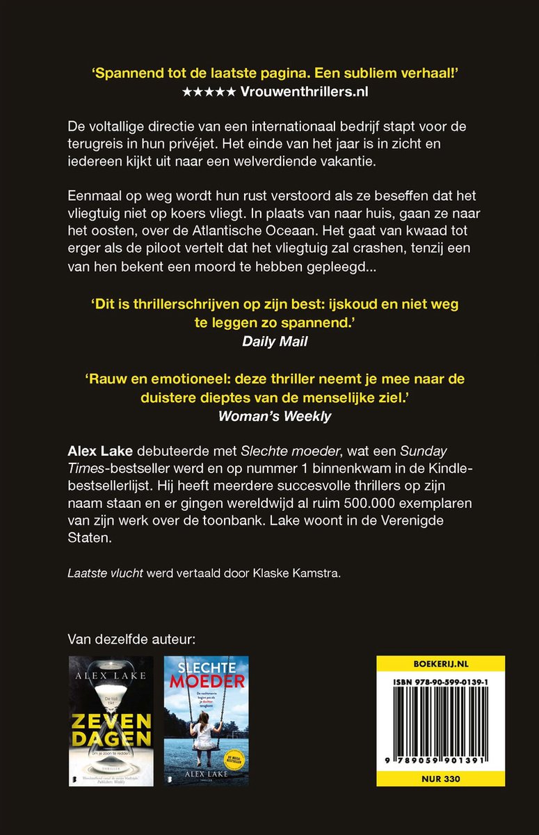 Laatste vlucht - back cover