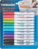 Ultra Fine Tip Whiteboard Markers, 12 Pack Droogwisser Uitwisbare Whiteboardpennen, 0,7 mm Vilt Tip Whiteboardstiften,Planner voor Kantoor Thuis,set van 11 kleuren,20529