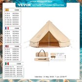 Tent - Camping - Bell tent - Canvas - 4 meter - 4 seizoenen - 8 personen