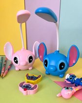 Bureaulamp Disney Lilo & Stitch LED-bureaulamp met puntenslijper Opvouwbare lamp Leuke bureaulamp USB oplaadbaar Stitc Rooz