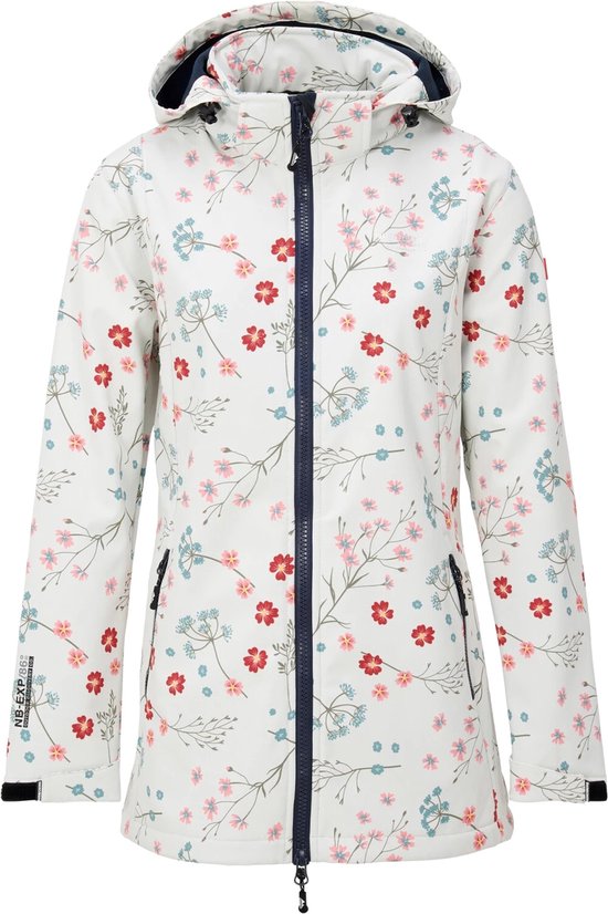 Nordberg Flower - Softshell Outdoor Zomerjas Dames - Off White - Maat XL