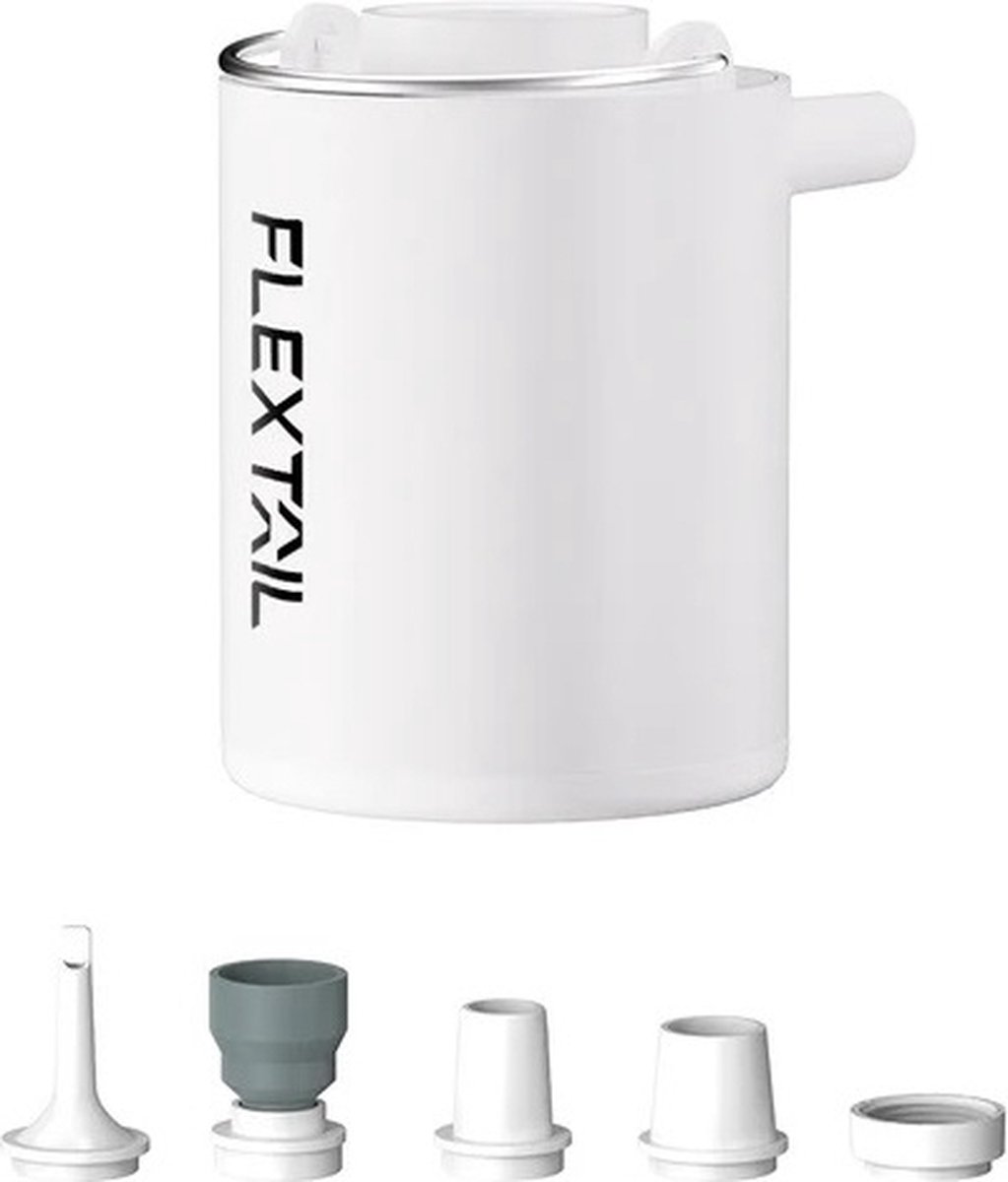 Flextail TINY PUMP X 2024 - 3-in-1 oplaadbare mini-luchtpomp + lamp licht gewicht 65gr kleur Wit