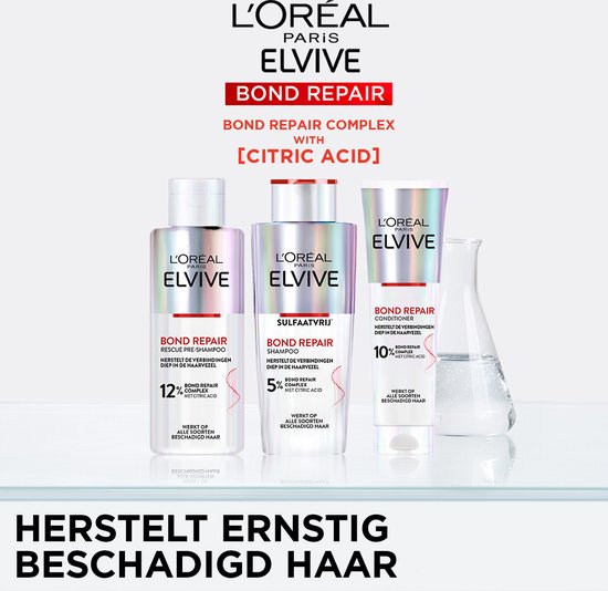 L'Oréal Paris Elvive Bond Repair Pré- Shampooing - Cheveux Abîmés - 6 x 200 ml