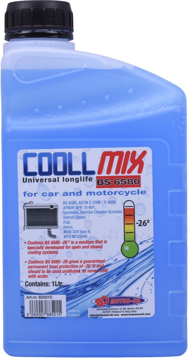 Koelvloeistof BO Coolmix -26C (1L)