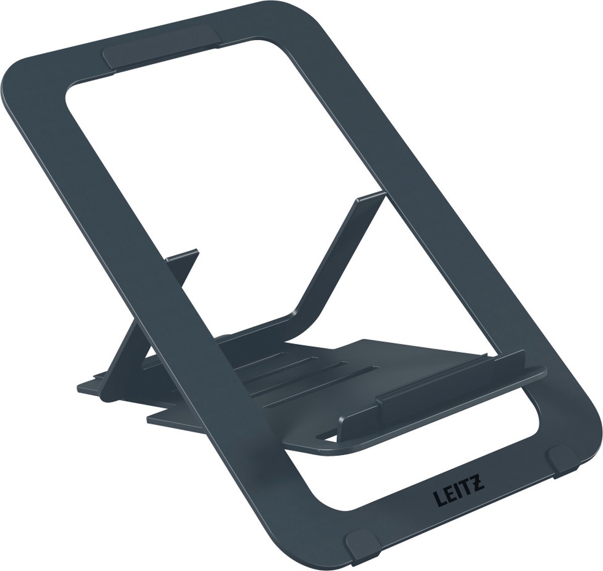 Image of Leitz Ergo Aluminium Ultraplatte Verstelbare Laptopstandaard - Voor Laptops van 10-17" - Donkergrijs