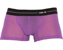CODE 22 Sheer Mesh Trunk Grape - MAAT S - Erotisch Heren Ondergoed - Boxershort voor Man - Sexy mannen Boxershort