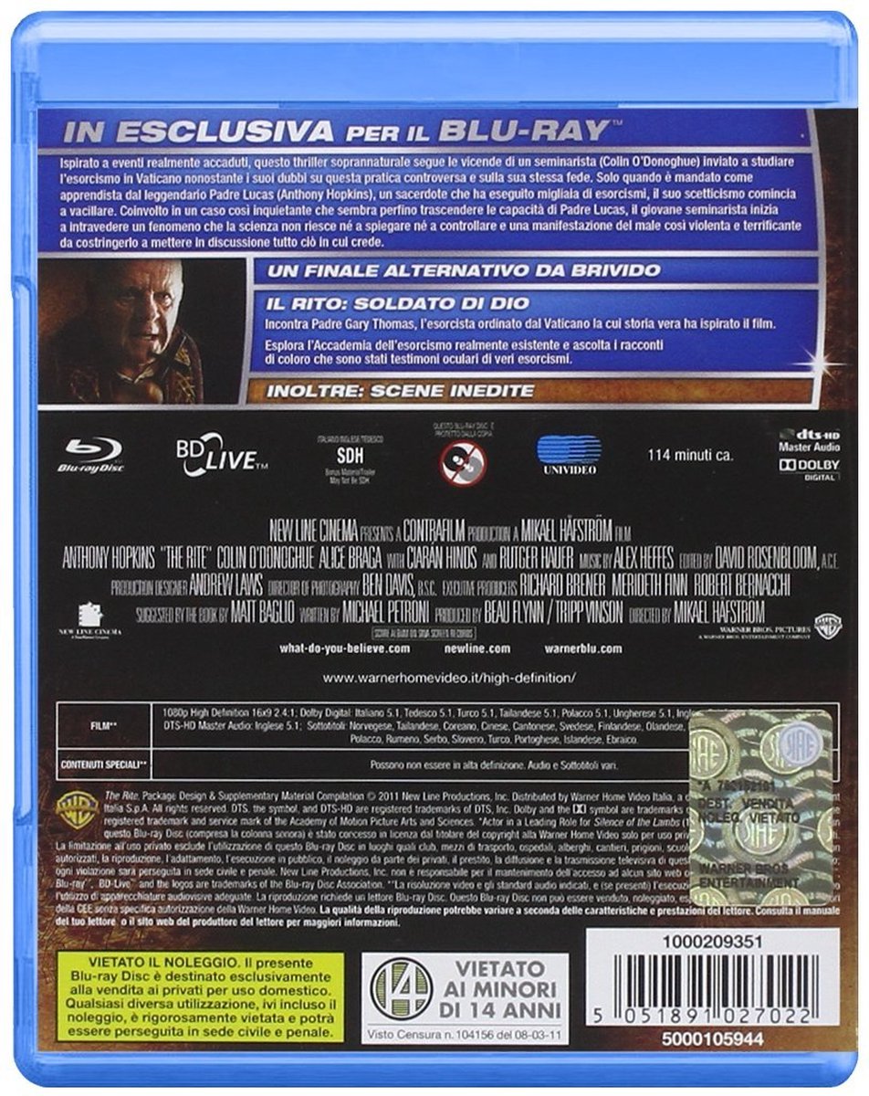 Warner Home Video The Rite Blu-ray Meertalig