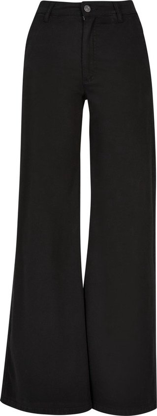 Pantalon large Urban Classics - Taille, 34 pouces - Chino à jambe large et taille haute Zwart