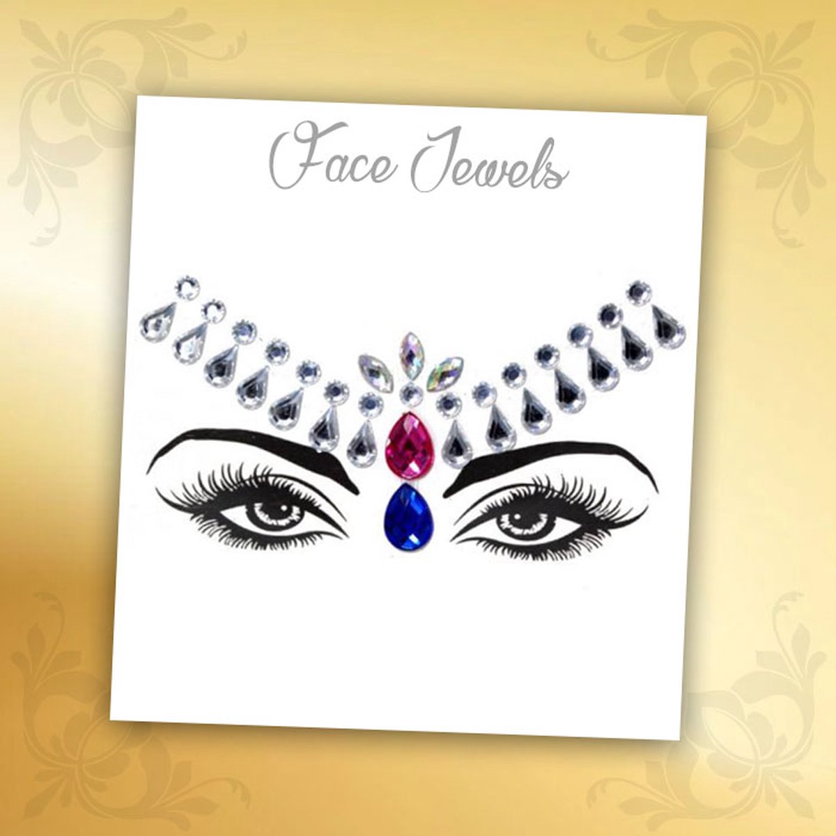 Glitter Face Jewels Diamant - Festival Zilver Glitters - Steentjes Strass met Plaklaag - Plak Diamantjes voor Lichaam en Gezicht - Rhinestone Diamonds Gems Euphoria - Versiering Make-up