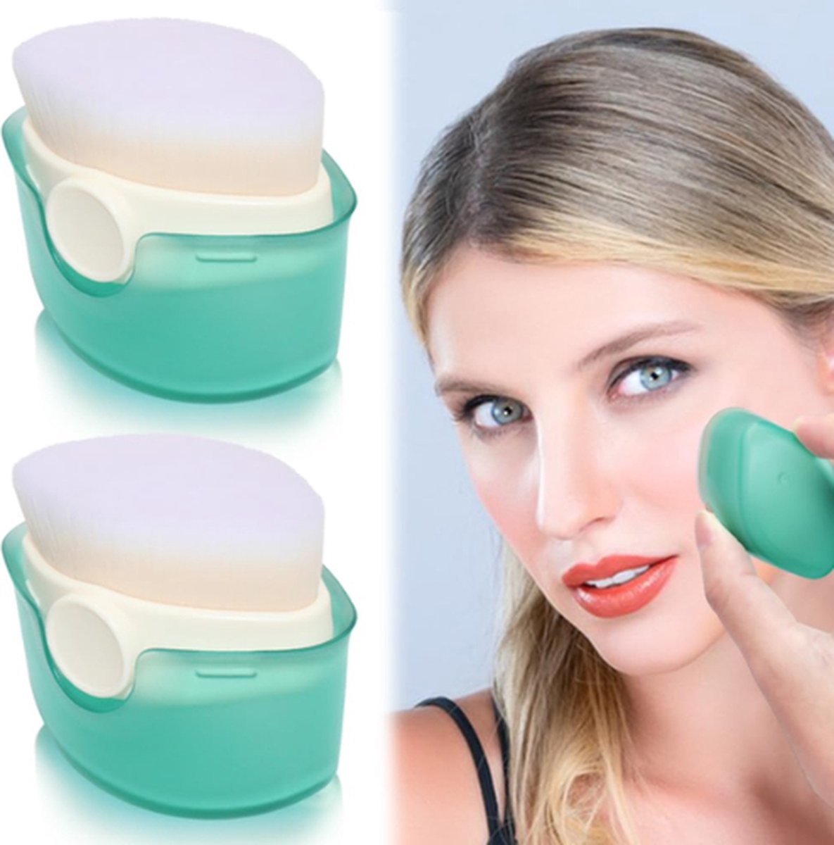 YuCool TADES ProSoft Zonnebrand Applicator 2 Stuks Zonnebrand Kwast Zonnebrandkwast Zonnebrand Applicator Hervulbaar Zonnebrand Kinderen