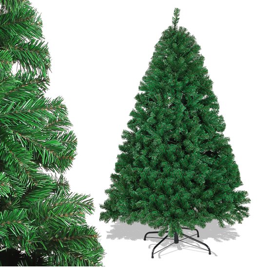 Foto: Kunstkerstboom 180 cm incl metalen standaard realistische kerstboom dennenboom kunstkerstboom 650 takken groen