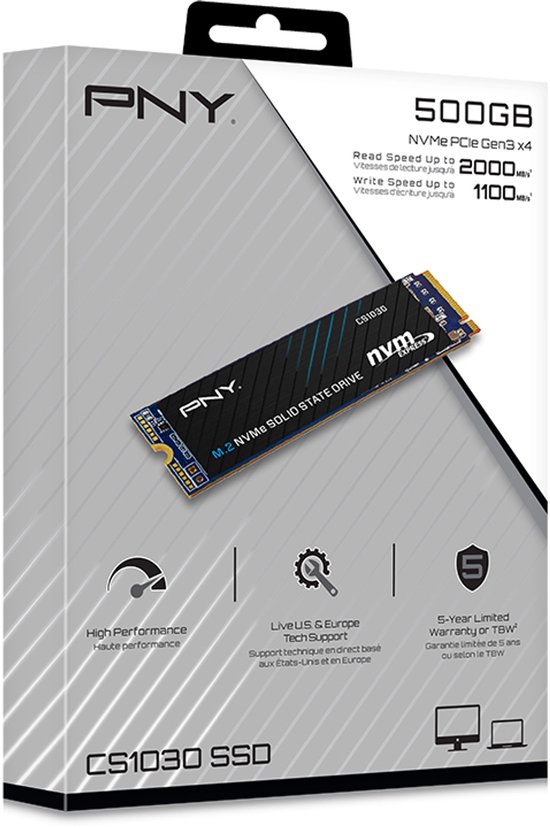 PNY CS1030 M.2 500 GB PCI Express 3.0 3D NAND NVMe van PNY — afbeelding 2