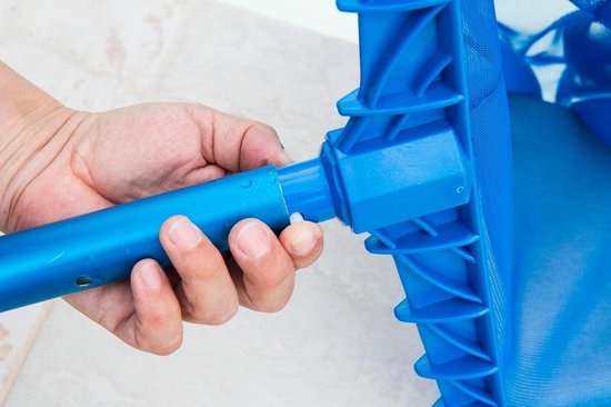 Bodem schepnet - Vuilnet zwembad - Zwembad reinigen - Versterkt kunststof frame - Diep net - Blauw — afbeelding 5