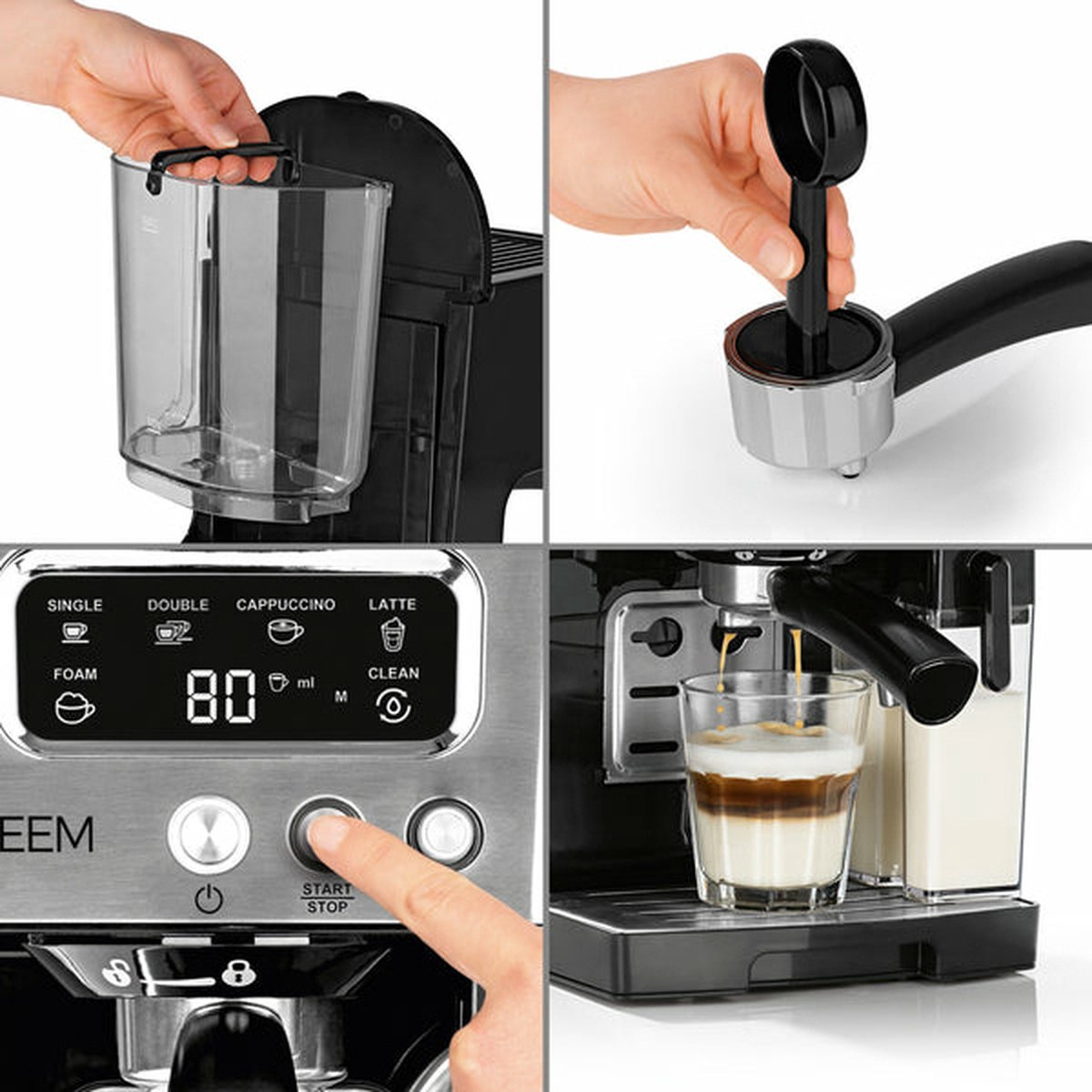 Coffee Machine BEEM ESPRESSO-LATTE Portafilter 15 Bar