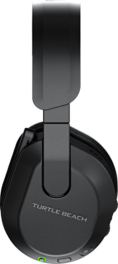 Zwarte Turtle Beach gaming headset, zij-aanzicht, met verstelbare hoofdband.