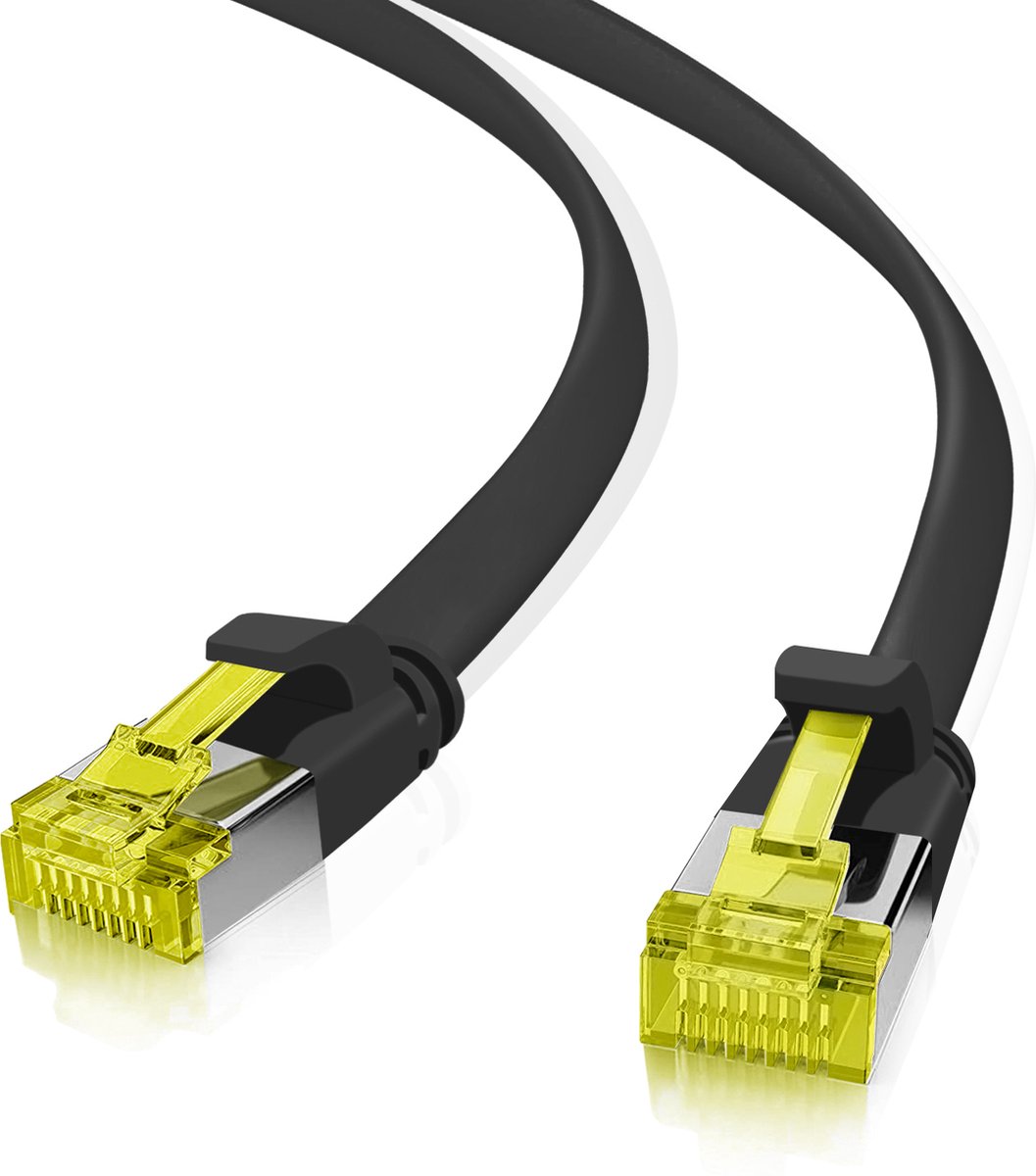 Helos 205232 netwerkkabel Zwart, Geel 5 m Cat6a U/FTP (STP)