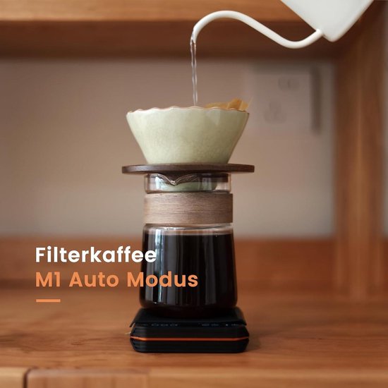 MHW-3BOMBER ES6561-OS Koffiebonenweegschaal en spuitfles, 0,1 g, precisie, digitale espressoweegschaal voor wegen en doseren, 0,3-200 g, mini-keukenweegschaal voor koffie, thee en specerijen