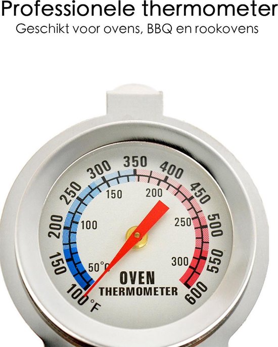 Oventhermometer - Thermometer Oven - Rookoven Temperatuurmeter -  Keukenthermometer | bol.com