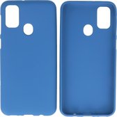 Bestcases Color Telefoonhoesje - Backcover Hoesje - Siliconen Case Back Cover voor Samsung Galaxy M31 - Navy