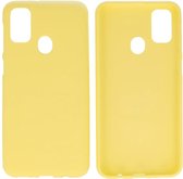 Bestcases Color Telefoonhoesje - Backcover Hoesje - Siliconen Case Back Cover voor Samsung Galaxy M31 - Geel