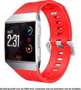Siliconen sporthorlogebandje Rood geschikt voor Fitbit Ionic – Maat: zie maatfoto - Gesp – Armband red - Polsbandje