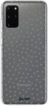 Casetastic Samsung Galaxy S20 Plus 4G/5G Hoesje - Softcover Hoesje met Design - Green Hearts Transparant Print