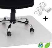 Luxergoods bureaustoelmat PVC - 90x120 cm - Inclusief hoekbeschermers - bureaustoel - Vloerbeschermer - Beschermt harde vloer