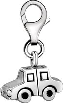 Quiges - Charm Bedel Hanger 3D Auto - Dames - zilverkleurig - QHC128