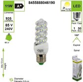 LED BULB lamp Mini Spiral E27 11 W 8 4200K  (Pack van 5)  [Energieklasse A+]