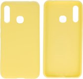 Bestcases Color Telefoonhoesje - Backcover Hoesje - Siliconen Case Back Cover voor Samsung Galaxy A70e - Geel