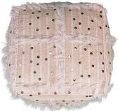Poufs&Pillows handgeweven vloerkussen - Bohemian poef - handgeweven unieke kelim uit natuurlijke materialen - Gevuld geleverd