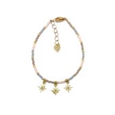 Bracelet with shiny stars - Goud