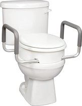 Finlandic Toiletverhoger met armleuningen WC verhoger met armsteunen Seniorentoilet met armbeugels Eenvoudig schoon te maken