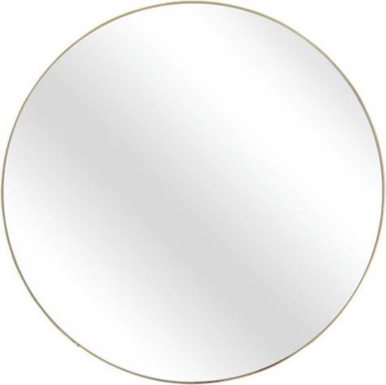 vlam Smerig Rook Hangspiegel rond - goud - metaal - spiegel - 55 cm | bol.com