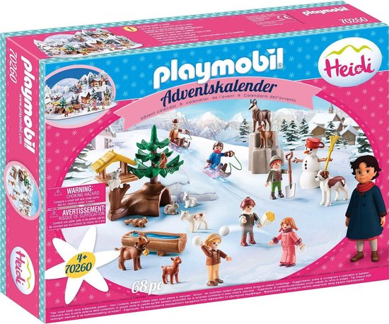 PLAYMOBIL Adventskalender 70260 Heidi's Winterwereld, voor kinderen vanaf 4 jaar. Verjaardag - Sinterklaas - Kerst. - PLAYMOBIL