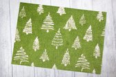 Kerstmis vloerkleed tapijt kinderkamer Christmas Trees – Wasbaar – Antislip – 85x60
