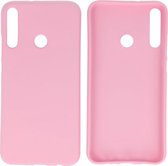Bestcases Color Telefoonhoesje - Backcover Hoesje - Siliconen Case Back Cover voor Huawei P40 Lite E - Roze