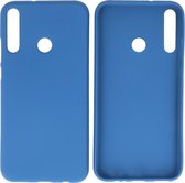 Bestcases Color Telefoonhoesje - Backcover Hoesje - Siliconen Case Back Cover voor Huawei P40 Lite E - Navy