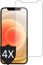Screenprotector geschikt voor iPhone 12 Mini - 4x Glas Screen Protector