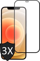 Screenprotector geschikt voor iPhone 12 Pro - 3x FullGuard Screen Protector