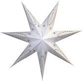 Kerstster nr. 35 Geborduurde ster "white arrow" - Papieren Kerststerren - Kerstdecoratie - Ø 60 cm - zonder verlichtingsset - Kerst