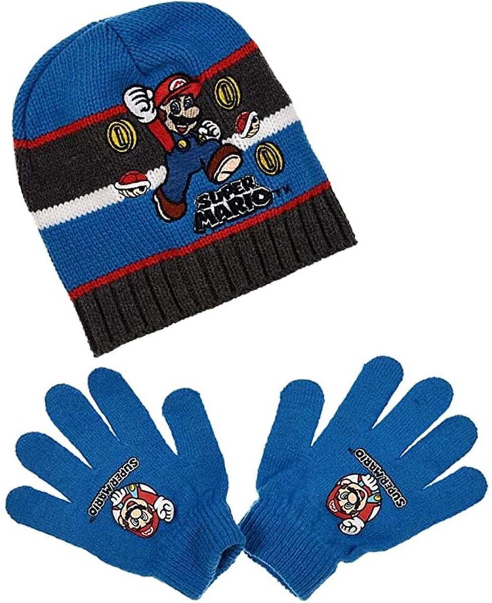 Super Mario - Winterset - Muts & Handschoenen - Model 