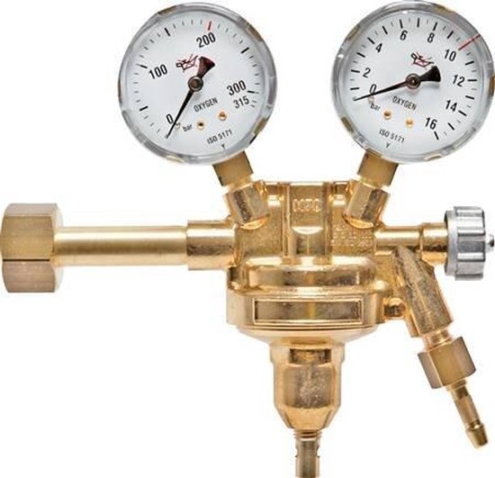 Waterdrukregelaar, waterdrukregelaar met manometer en zeeffilter van 316 staal, drukregelaar van messing voor het filteren van onzuiverheden in het water (1 inch DN25