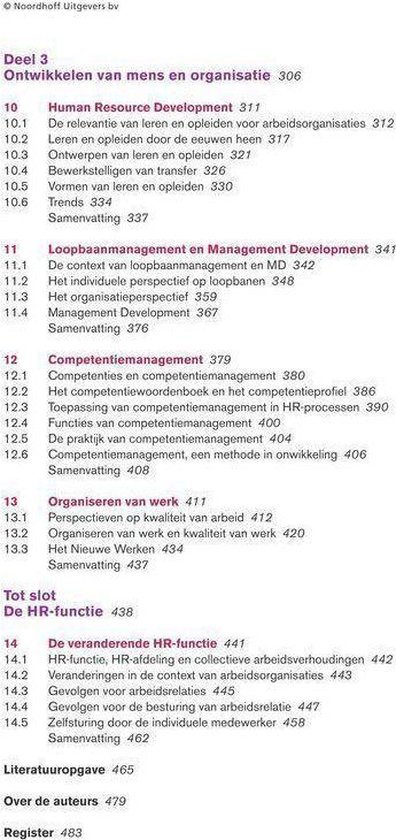 Boekpagina met inhoudsopgave Deel 3.