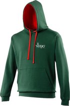 FitProWear Multicolour Hoodie Unisex - Groen / Rood - Maat S - Dames - Heren - Trui - Sporttrui - Sweater - Hoodie - Katoen / Polyester - Trui Capuchon - Sportkleding