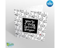 Muziekwenskaart - Special Person – zelf opneembaar – 60 seconden – 21x21cm – hoge kwaliteit – inclusief envelop