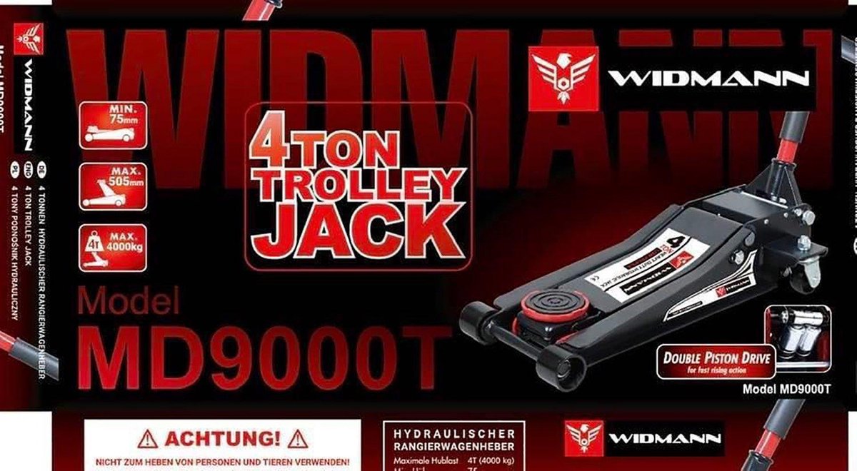 Widmann MD9000T: 4 Tons Dual-Piston Trolly Hydraulic Jack | bol.com